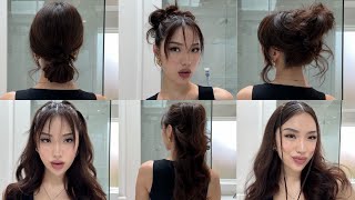 cute hairstyles for spring amp summer 🌸 [upl. by Juanne]