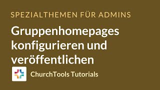 Gruppenhomepages konfigurieren und veröffentlichen [upl. by Ardin]