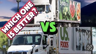 SYSCO VS US FOODS  COMPARISON amp REVIEW cdl foodservice truckdriver usfoods sysco [upl. by Orten]