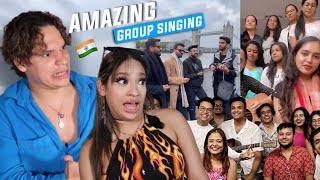 I love how this is how INDIA JAMS to songs Latinos react to Viral India Group Singing reels [upl. by Yecal]