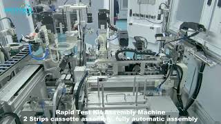 Rapid Test Kit Assembly Machine For 2 Strips Cassette Automatic Assembly Lateral Flow Manufacturing [upl. by Adimra184]