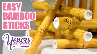 How to Make EASY BAMBOO STICKS with Pastillage  Yeners Cake Tips with Serdar Yener from Yeners Way [upl. by Anyzratak]