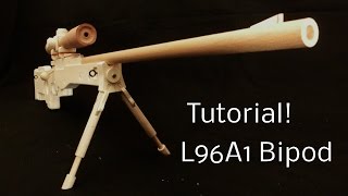 Tutorial L96A1 Bipod rubber band gun [upl. by Sabina]