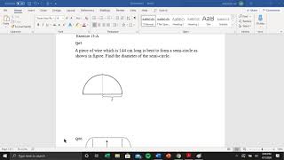 Diameter of Semi Circle [upl. by Dorthea491]