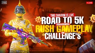 Conqueror Done Chill Stream  Conqueror PUSH 😍 TMG SHADOW LIVE 😍  PUBGMOBILE LIVE STREAM [upl. by Arihsak]