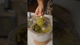 Traditional Thai Green Curry Paste with Mortar and Pestle mortarandpestle thaifood recipe [upl. by Eimarrej]