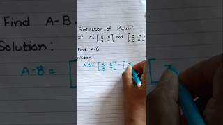 Subtraction Of MATRIX class 9 maths mathematics matrix [upl. by Erdrich]