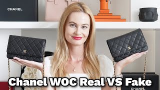 Chanel WOC Real VS Fake 👛  Learn how to spot the differences [upl. by Ahsitauq]