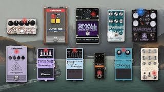 Chorus Pedal Shootout  Featuring 11 chorusvibrato pedals [upl. by Dorn]