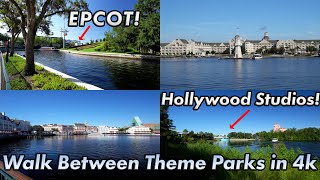 Walking to Disneys Hollywood Studios from EPCOT in 4k  Yacht amp Beach Club  Boardwalk  Ambience [upl. by Nabla]