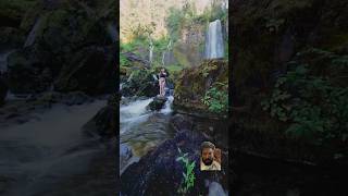 Hidden waterfall 🔥 shorts waterfall beautifuldestinations shortsfeed ytshortsvideo reactions [upl. by Ailed]