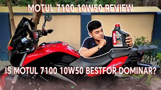 MOTUL 10W50 REVIEW  BEST ENGINE OIL FOR DOMINAR  DOMINAR 250 EMGINE OIL CHANGE  BS6  VLOG  54 [upl. by Lemmuela839]