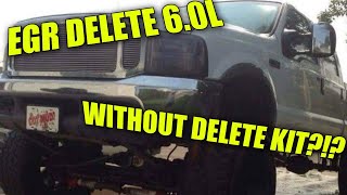 EGR delete for a 60L Powerstroke without delete kit [upl. by Akierdna]