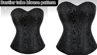 how to cut a tube bustier corset pattern Beginners friendly corset top cutting and stitching [upl. by Anavas]