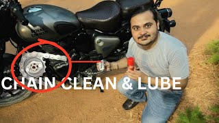 Chain Clean and Lubrication of My Bike Classic 350 Reborn [upl. by Llyrad]