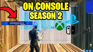 How To Get PERFORMANCE MODE On Console PS4PS5XBOX Fortnite Chapter 4 Season 2 [upl. by Larianna]