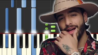 El Prestamo  Maluma  Piano Tutorial [upl. by Placido]