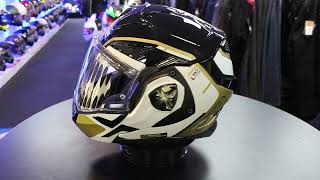 LS2 FF901 Advant X Metryk Flip Front Helmet BlackGold [upl. by Yecram]