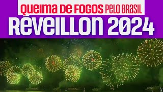 RÉVEILLON 2024 Queima de fogos em Copacabana e pelo Brasil  TV Globo [upl. by Neirbo65]