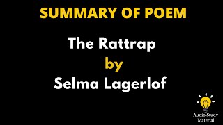 Summary Of Poem The Rattrap By Selma Lagerlöf The Rattrap By Selma Lagerlöf [upl. by Anaimad]