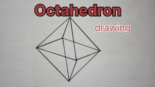 How to draw an Octahedron  step by step tutorialgeometry [upl. by Sillert]