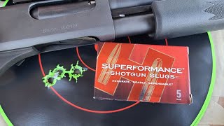 Strange Results Hornady Superformance 300gr Monoflex Sabot Slug Test W Fully Rifled Remingotn 870 [upl. by Annagroeg621]