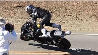 Mulholland Highside Motorcycle Crash [upl. by Lesser12]