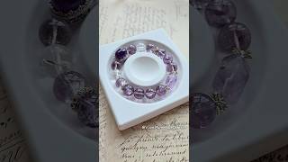 Amethyst Azeztulite Bracelet💜🌟diy crystaljewelry crystals handmade handmadejewelry beads [upl. by Nam]