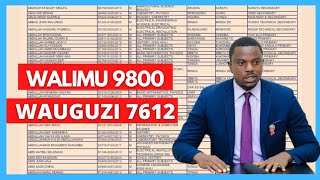 TAMISEMI ORODHA YA MAJINA YA WALIMU WALIOAJIRIWA 202223MAJINA YA WALIMU 9800 na WAUGUZI 7612 [upl. by Anhsirk600]