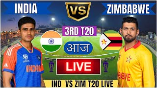 Live IND Vs ZIM Match Score  Live Cricket Match Today  IND vs ZIM T20 live 1st innings livescore [upl. by Marissa172]