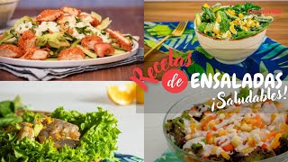 ¿Qué comer hoy 4 recetas de ensaladas saludables y deliciosas  Recetas de ensaladas  Cocina Vital [upl. by Tiga]