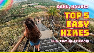 5 BEST HIKES IN OAHU HAWAII│Easy Fun FamilyFriendly Hiking Trails Manoa Falls Diamond Head etc [upl. by Amla]