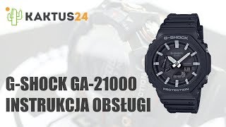 Ustawienia zegarka Casio GShock GA2100  instrukcja obsługi w języku Polskim [upl. by Rebmac20]