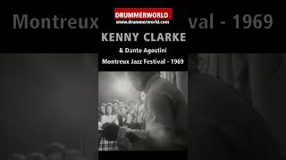 Kenny Clarke SHORT DRUM SOLO with Dante Agostini  Montreux  1969  kennyclarke drummerworld [upl. by Johnsten]