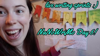 LETS WRITE TOGETHER  nanowrimo day 6 [upl. by Idnarb]