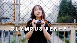 OLYMPUS PENF  CineStill 50D  35mm Film Portrait [upl. by Changaris]