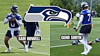 Seattle Seahawks OTA’s Day 2 HIGHLIGHTS Geno Smith vs Sam Howell THROW FOR THROW  BYRON MURPHY😱 [upl. by Doreg]