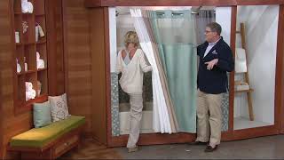 Hookless High Point Linen Shower Curtain w Fabric Liner on QVC [upl. by Assirralc]