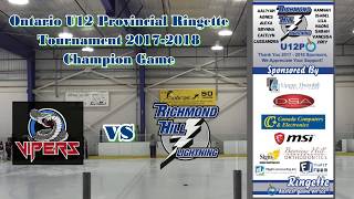 Ontario Ringette Association Provincial Tournament 2018  Richmond Hill VS West Ottawa [upl. by Ahtinak218]