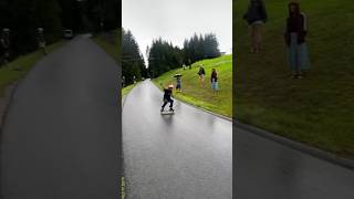 Downhill skate slide in the rain [upl. by Oiredised]