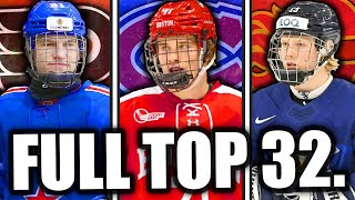 RANKING THE BEST PROSPECTS IN THE 2024 NHL DRAFT… Top 32 [upl. by Barram]