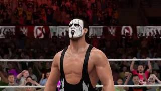 WWE 2K16  Sting Entrance Signature Finisher [upl. by Attelrahc]