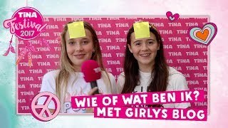 GIRLYS BLOG doet de WIE OF WAT BEN IK CHALLENGE  TinaTV [upl. by Mahalia992]