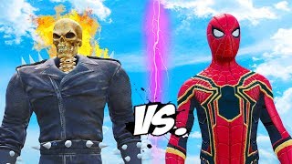 GHOST RIDER VS IRON SPIDER  EPIC BATTLE [upl. by Rosabella]