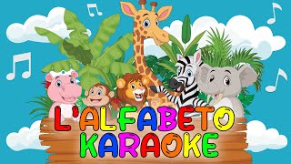 LALFABETO ITALIANO KARAOKE  Impara litaliano cantando  Canzoni per bambini  Pamaforkids [upl. by Annoyi396]