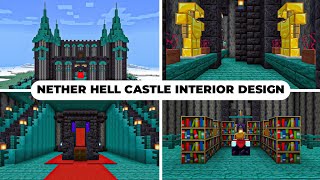 Minecraft  How To Build Nether Hell Castle In 119  Interior Design  Minecraft BEPE Tutorial [upl. by Onairpic]