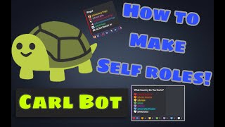 How To Make Self Roles With CarlBot [upl. by Mathe]