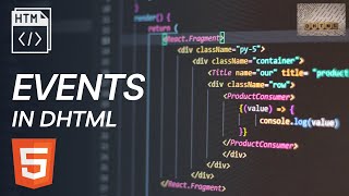 Events in DHTML  DHTML Complete Course [upl. by Nalla415]