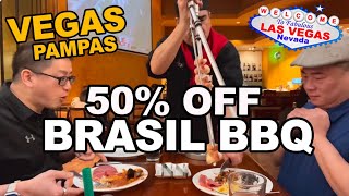 50 off Rodizio Churrascaria at Pampas Brazilian Steakhouse Grill Miracle Mile Shops Las Vegas [upl. by Ahsilrak]