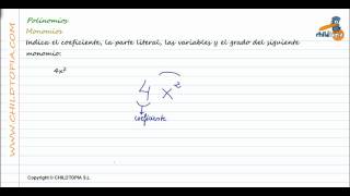 Polinomios Monomios Partes de un monomio 3º de ESO matemáticas [upl. by Nats]